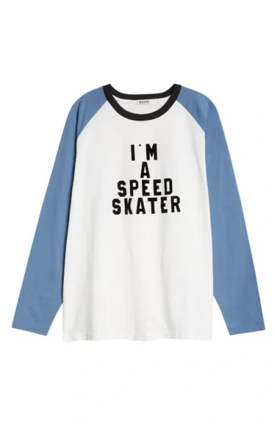BODE BODE SKATER FLOCKED BASEBALL T-SHIRT