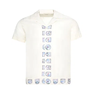 Pre-owned Bode Ski Season Short-sleeve Shirt 'ecru'