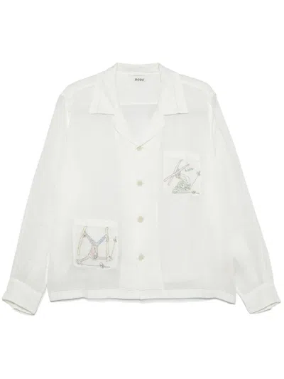 Bode Skiers Shirt In White