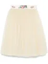 Bode Sunset Lily Midi Skirt In Beige