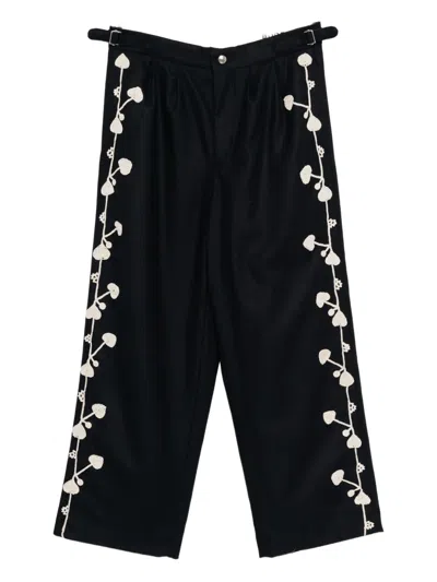 Bode Snowdrop Trousers In Black