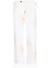 Bode White Soleil Trousers In Weiss