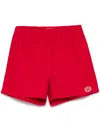 Bode Spring Twill Field Shorts In Rot