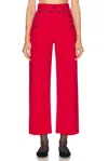 Bode Spring Twill Sailor Trousers In Red