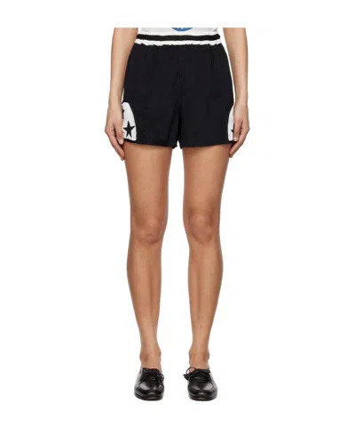 BODE STAR FIELD PATTERNED APPLIQUE SHORTS