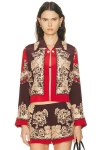 Bode Storybook Printed Silk Jacket In Multi