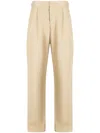 Bode Straight-leg Cotton Trousers In Neutral