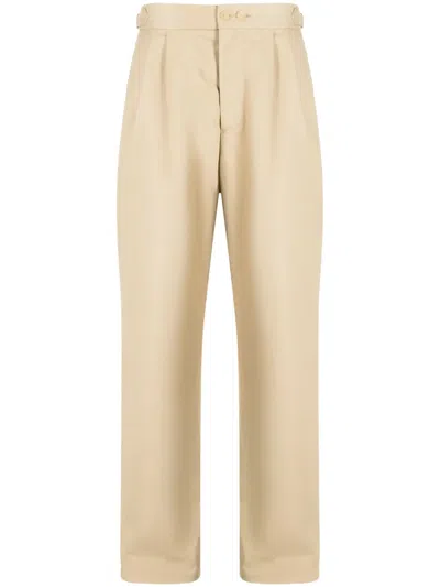 Bode Straight-leg Cotton Trousers In Neutral