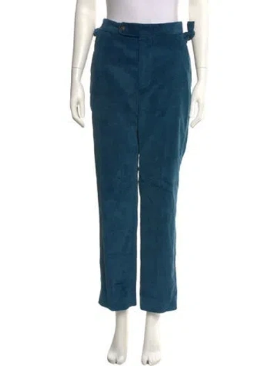 Pre-owned Bode Straight Leg Pants In Blue