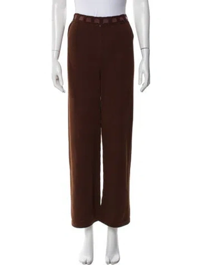 Pre-owned Bode Straight Leg Pants In Brown