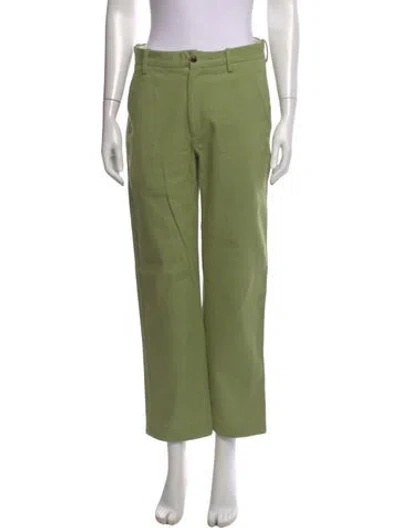 Pre-owned Bode Straight Leg Pants In Green