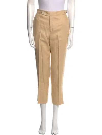 Pre-owned Bode Straight Leg Pants In Neutral