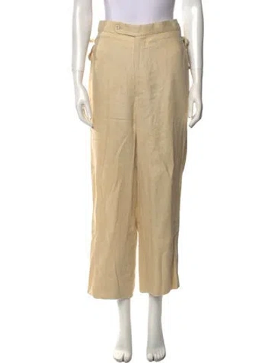 Pre-owned Bode Straight Leg Pants In Neutral