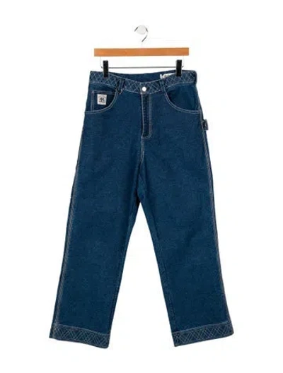 Pre-owned Bode Straight-leg Jeans In Blue