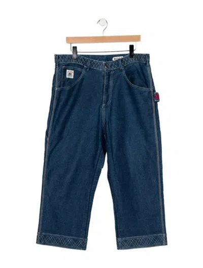 Pre-owned Bode Straight-leg Jeans In Blue