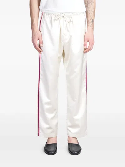 Bode Strap-detail Track Pants In Beige