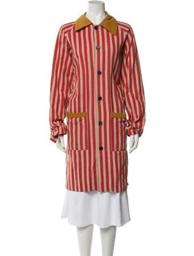 Pre-owned Bode Striped Coat In Multi