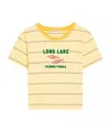 Bode Summertime Striped Cotton T-shirt In Yellow