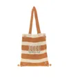 Bode Striped Design Tote Bag In Brown