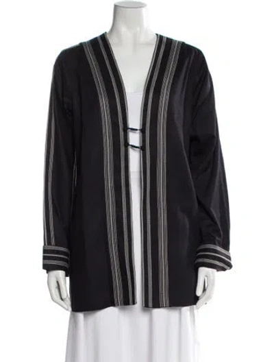 Pre-owned Bode Striped Evening Jacket In Purple