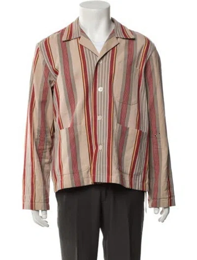 Pre-owned Bode Striped Jacket In Neutrals