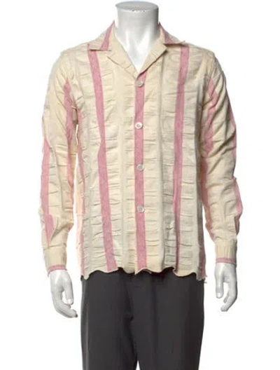 Pre-owned Bode Striped Long Sleeve Shirt In Neutrals
