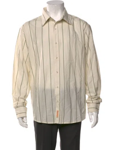 Pre-owned Bode Striped Long Sleeve Shirt In Neutrals
