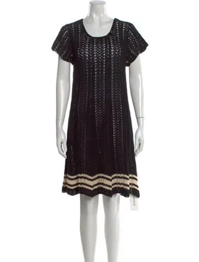 Pre-owned Bode Striped Mini Dress W/ Tags In Black