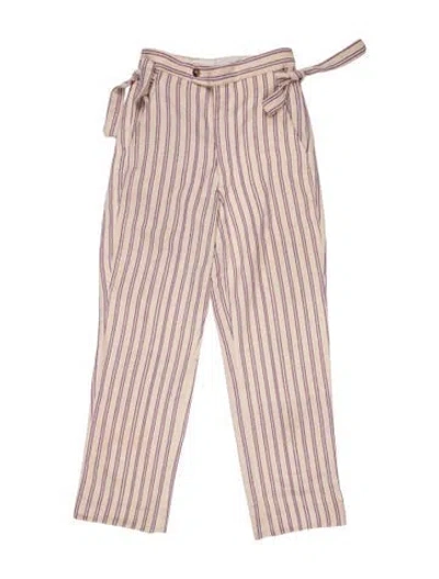 Pre-owned Bode Striped Pants In Neutral
