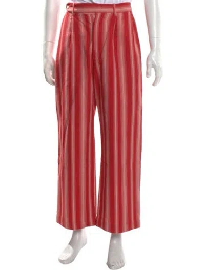 Pre-owned Bode Striped Pants In Red