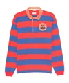 Bode Striped Cotton Polo Shirt In Red
