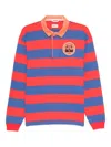 Bode Striped Cotton Polo Shirt In Red