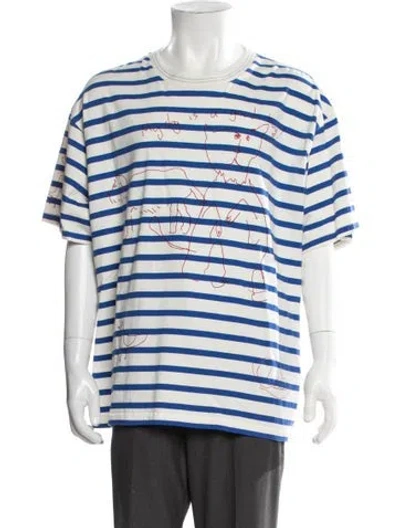 Pre-owned Bode Striped Short Sleeve Shirt In Multi