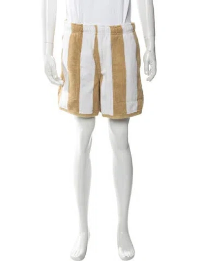 Pre-owned Bode Striped Shorts In Neutrals