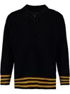 Bode Long Sleeve Sweater In Schwarz
