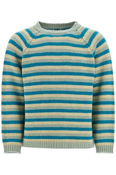 Bode Striped Wool Pullover Sweater In Multi