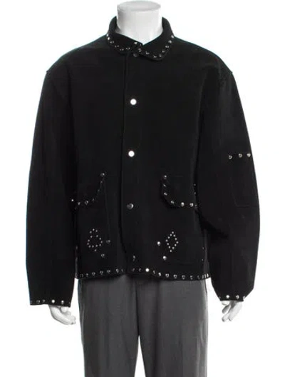 Pre-owned Bode Suede Jacket In Black