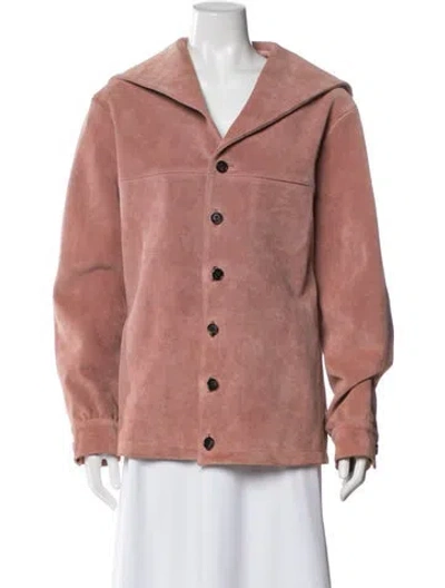 Pre-owned Bode Suede Jacket In Pink