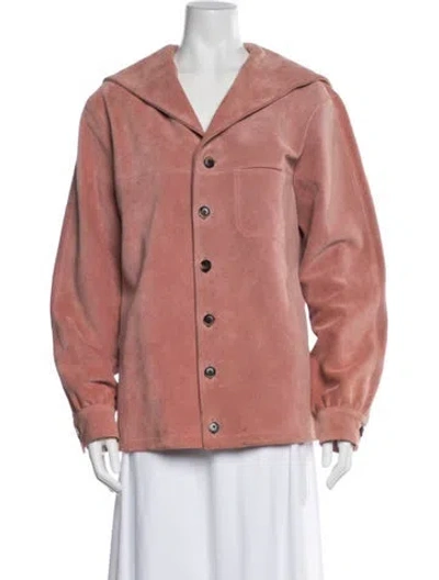 Pre-owned Bode Suede Jacket In Pink
