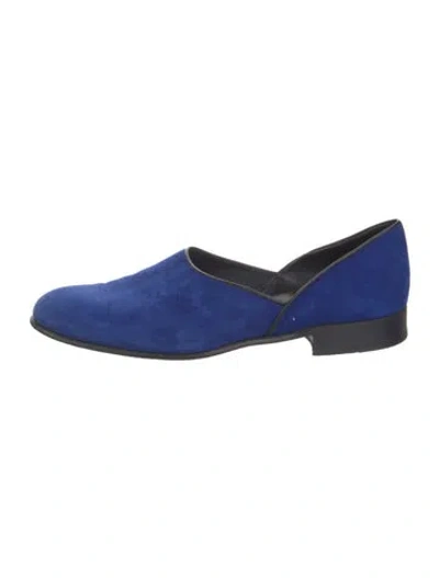 Pre-owned Bode Suede Loafers In Blue
