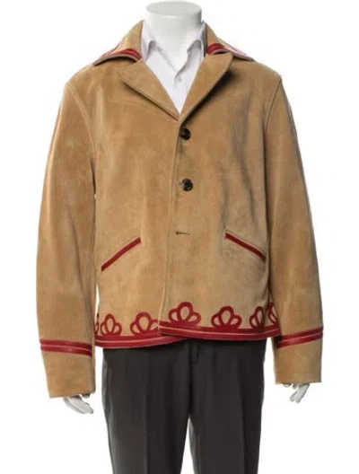 Pre-owned Bode Suede Patterned Jacket In Multicolor