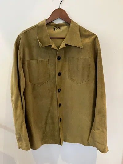 Pre-owned Bode Suede Shirt Jacket In Tan