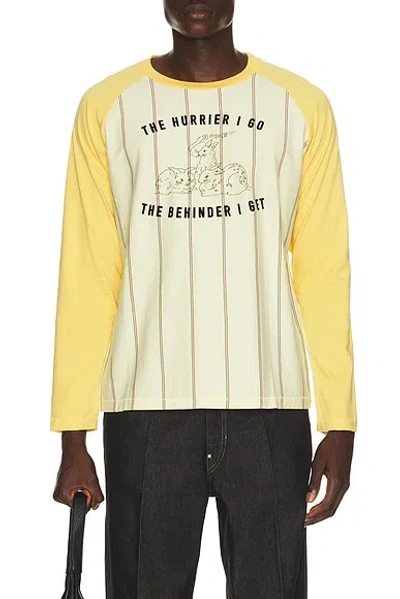 Bode Summertime Stripe Baseball Tee In Multi