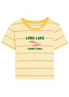 Bode Summertime Striped Cotton T-shirt In Yellow