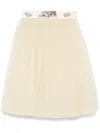 Bode Sunset Lily Midi Skirt In Neutrals