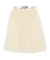 Bode Sunset Lily Midi Skirt In Pink