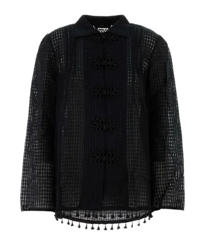 Bode Collared Shirt In Black