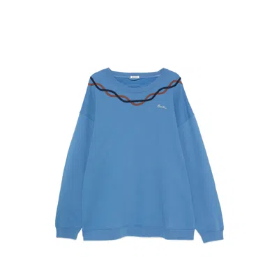 Bode Sidewinder Embroidered-logo Sweatshirt In Blue