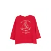 Bode Stables Graphic-print Three-quarter-sleeve T-shirt In Red