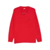 Bode V-neck Logo-embroidered Sweater In Red